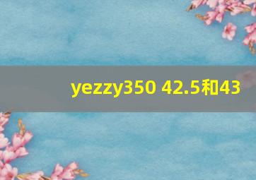 yezzy350 42.5和43